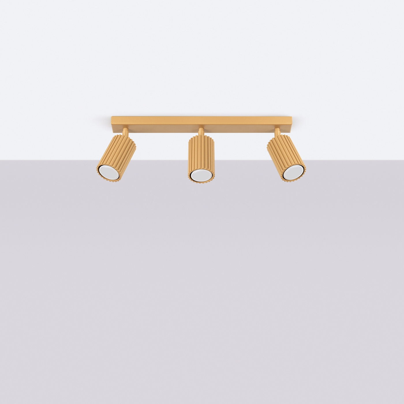 Plafond KARBON 3L guld + 3x LED-lampa GU-10 3000K varm 7W 510lm