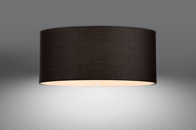 Plafond OTTO 70 svart + 6x LED-lampa E27 4000K Kall 7,5W 650lm