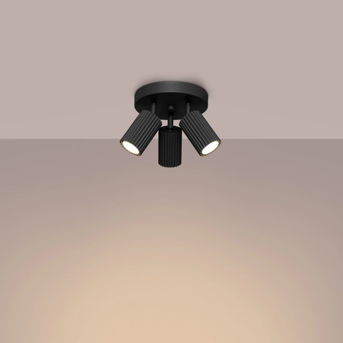 Taklampa KARBON 3P svart