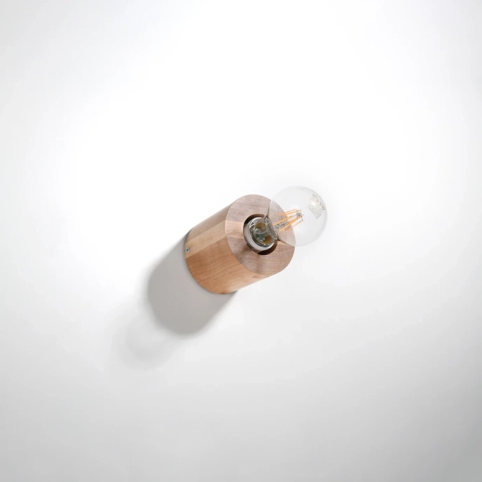 Vägglampa SALGADO i naturligt trä