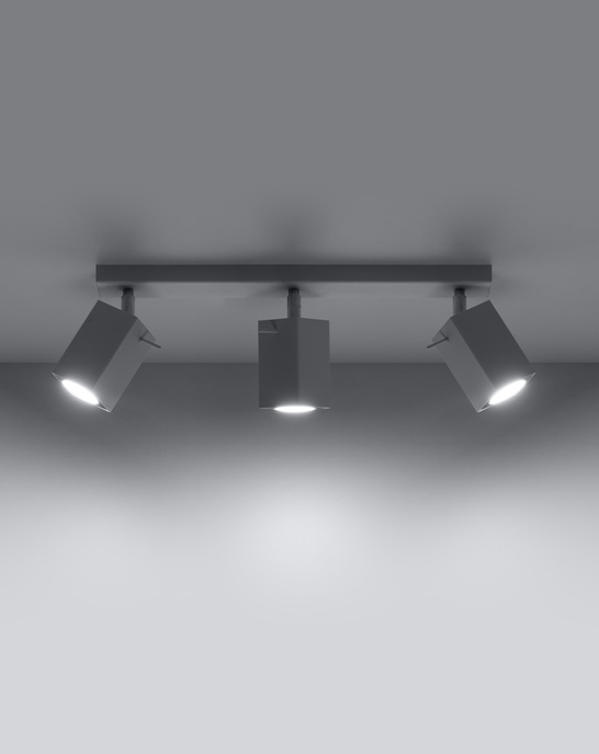 Plafond MERIDA 3 vit + 3x LED-lampa GU-10 4000K Kall 7W 630lm