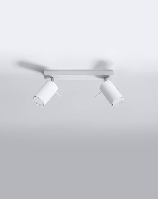 Plafond RING 2 vit + 2x LED-lampa GU-10 4000K Kall 7W 630lm