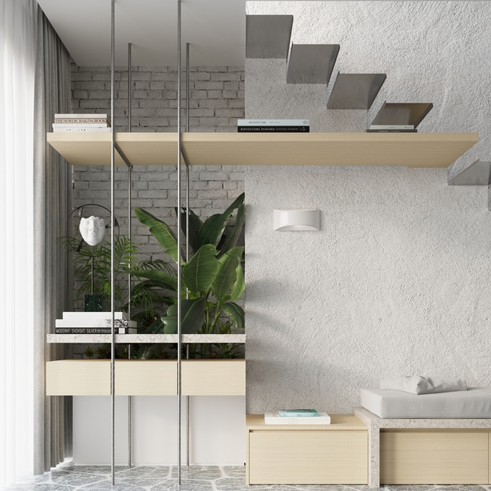 Keramisk vägglampa VIXEN vit + 1x LED-lampa G9 3000K varm 4,5W 510lm