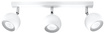 Plafond OCULARE 3 vit + 3x LED-lampa GU-10 3000K varm 7W 620lm