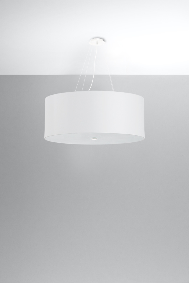 Ljuskrona OTTO 70 vit + 6x LED-lampa E27 4000K Kall 7,5W 650lm