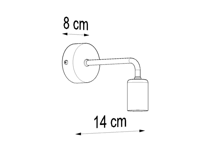 Vägglampa DUOMO + 1x LED-lampa E27 4000K Cold 7,5W 650lm