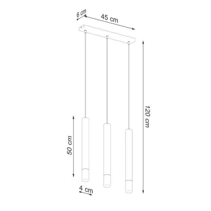 Pendel lampa WEZYR 3 svart