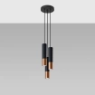 Pendel lampa LOOPEZ 3P svart/koppar