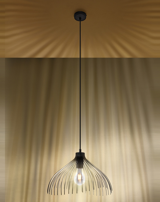 UMB taklampa svart + 1x LED-lampa E27 3000K varm 7,5W 620lm