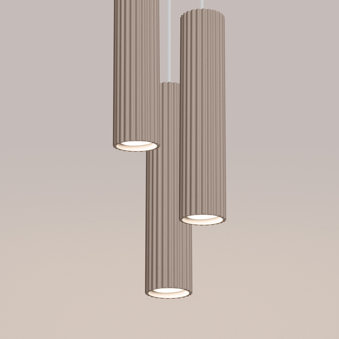 Pendellampa KARBON 3P taupe