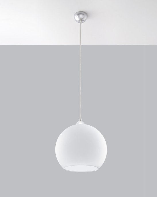 BALL taklampa vit + 1x LED-glödlampa E27 3000K varm 7,5W 620lm