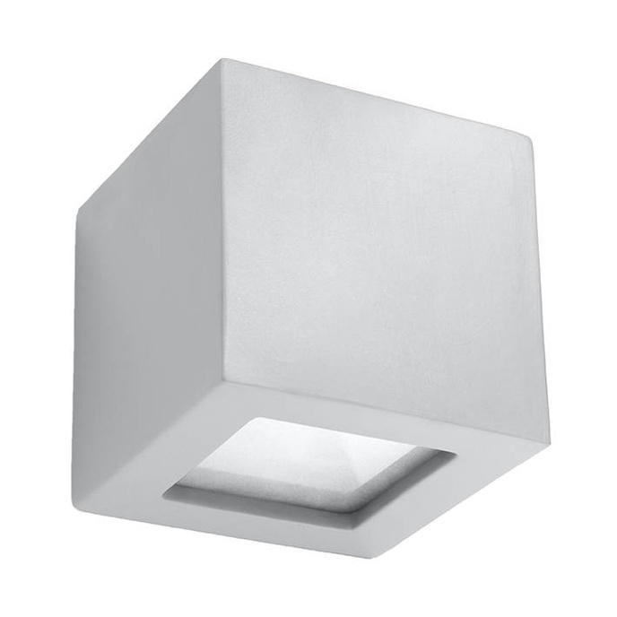 Keramisk vägglampa LEO grå + 1x LED-lampa E27 4000K Cold 7,5W 650lm