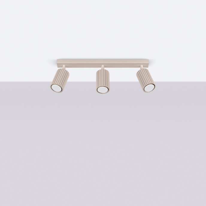 Taklampa KARBON 3L taupe