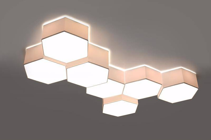 Plafond SUNDE 13 vit +2x LED-lampa E27 3000K varm 7,5W 620lm