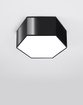 Plafond SUNDE 13 svart + 2x LED-lampa E27 4000K Kall 7,5W 650lm