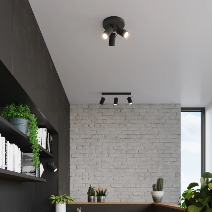 Plafond RING 3P svart