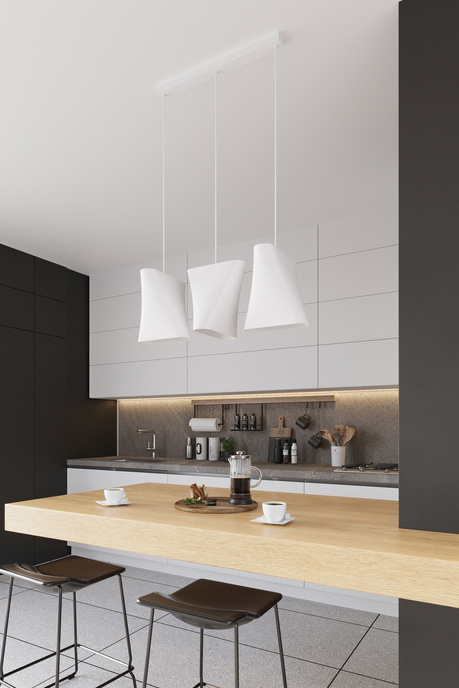 Ljuskrona BLUM 1 vit + 1x LED-lampa E27 3000K varm 7,5W 620lm