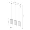 BRINA 3L taklampa vit + 3x LED-lampa G9 4000K kall 4,5W 460lm