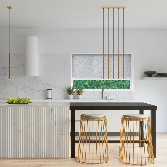 PASTELO 3P pendellampa i guld