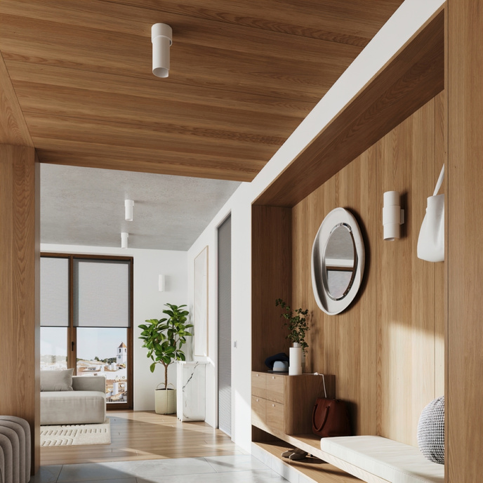 FLASH skrivbordslampa vit + 1x LED-glödlampa E27 3000K varm 7,5W 620lm