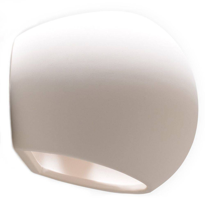 Keramisk vägglampa GLOBE vit + 1x LED-lampa E27 4000K Kall 7,5W 650lm