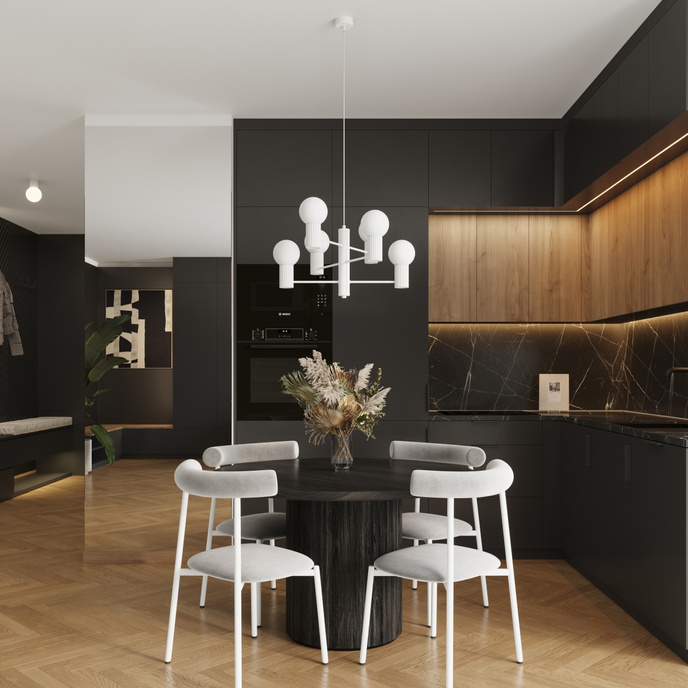 Ljuskrona HALO 6 vit