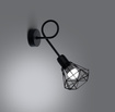 Vägglampa ARTEMIS 1S svart + 1x LED-lampa E14 3000K varm 7,5W 620lm