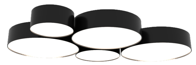 Takplafond ARENA 45 WHITE + 3x LED-lampa E27 3000K varm 7,5W 620lm