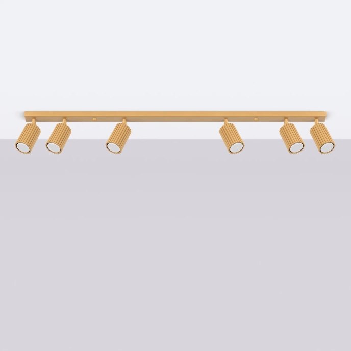 Taklampa KARBON 6L guld