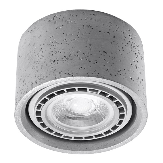Plafond BASIC 1 betong + 1x LED-lampa GU10 AR111 4000K COLD 12W 850lm