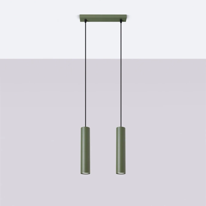 Taklampa LAGOS 2 olivgrön