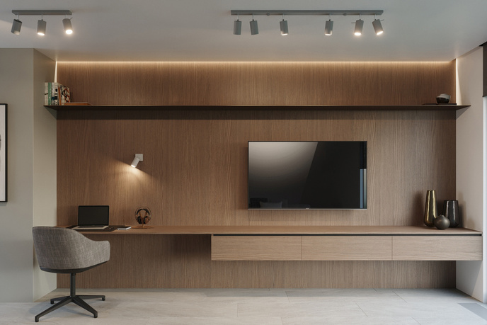 Plafond RING 2 grå + 2x LED-lampa GU-10 3000K varm 7W 620lm