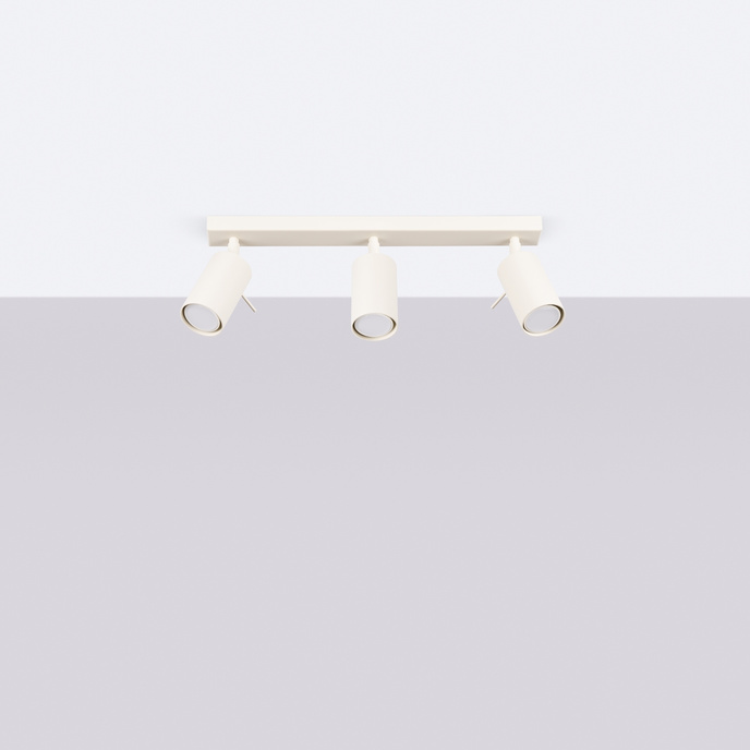 Plafond RING 3L beige + 3x LED-lampa GU-10 3000K varm 7W 510lm