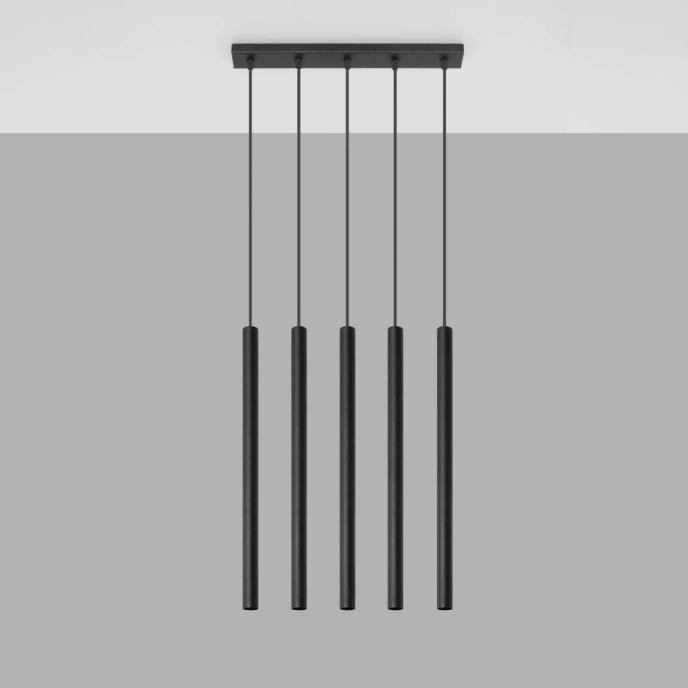 Pendellampa PASTELO 5 svart