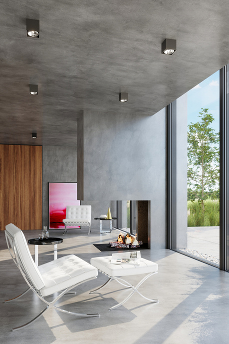 Plafond BLAKE svart + 1x LED-lampa GU10 AR111 3000K varm 12W 800lm