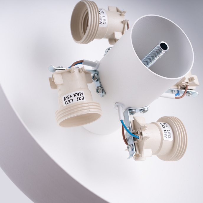 Plafond OMIQ vit + 4X LED-lampa E27 3000K varm 7,5W 620lm