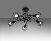 Ljuskrona ARTEMIS 5S svart + 5x LED-lampa E14 4000K Kall 7,5W 680lm