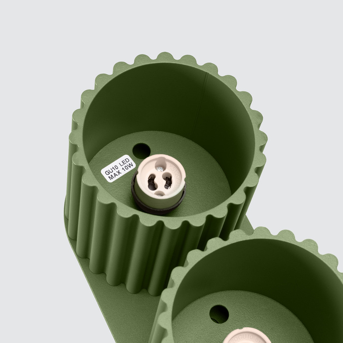 Taklampa AURA 2 olivgrön GU10