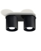 Plafond ORBIS 2 svart + 2x LED-lampa GU-10 3000K varm 7W 620lm
