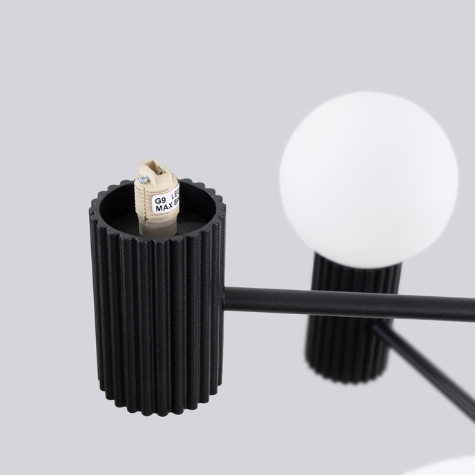 Ljuskrona HALO 6 svart