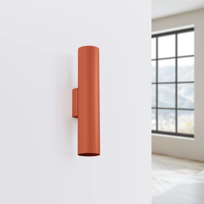 Vägglampa LAGOS 2 röd ockra