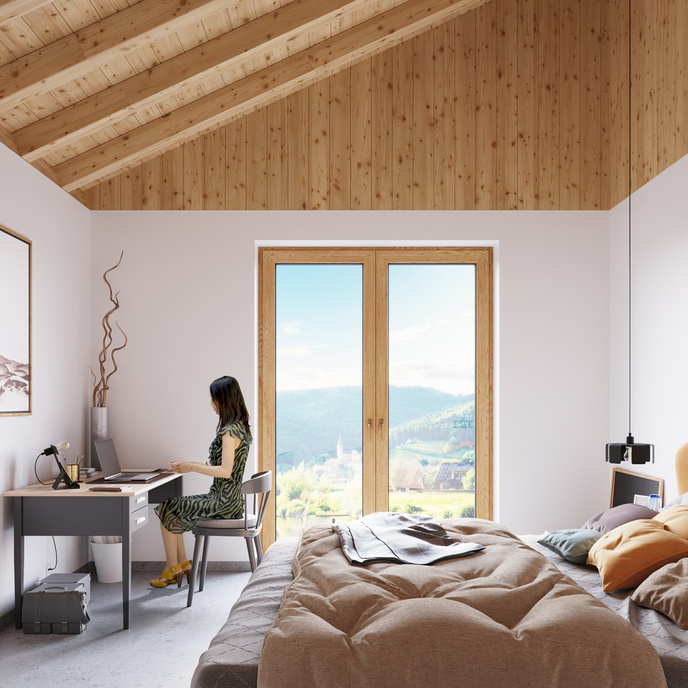 Skrivbordslampa INCLINE svart + 1x LED-lampa E27 4000K Cold 7,5W 650lm