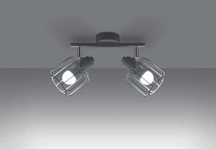 BELUCI 2 plafond vit + 2x LED-lampa E14 3000K varm 7,5W 620lm