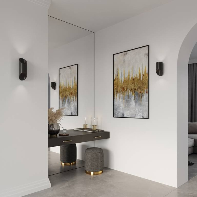 Vägglampa PENNE 30 svart + 1x LED-lampa G9 4000K Cold 4,5W 530lm