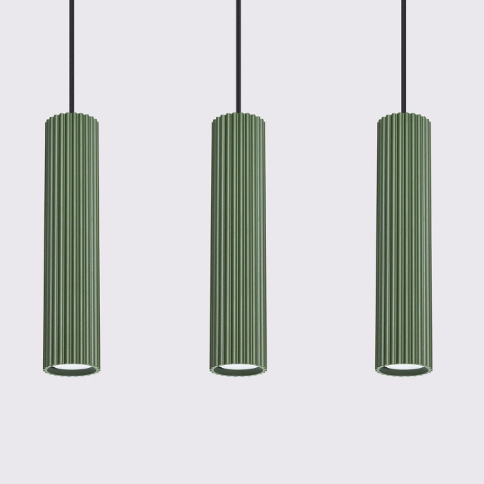 KARBON 3L taklampa olivgrön