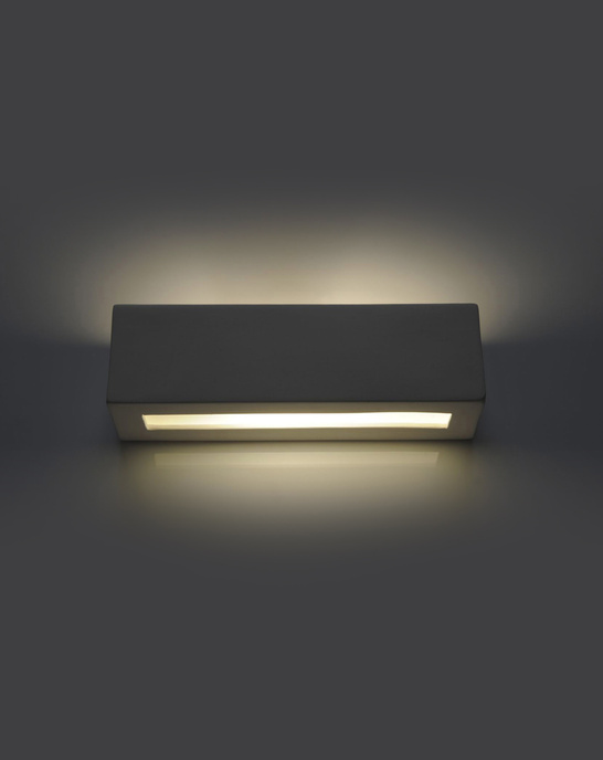 Keramisk vägglampa VEGA vit + 1x LED-lampa E27 4000K Cold 7,5W 650lm