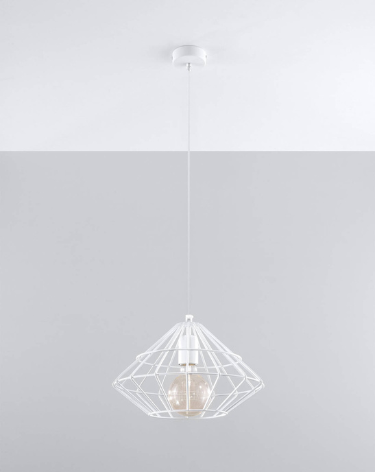 UMBERTO taklampa vit + 1x LED-lampa E27 4000K Kall 7,5W 650lm