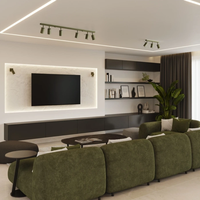 Plafond RING 3P olivgrön