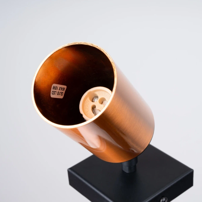 Vägglampa WINX svart/koppar