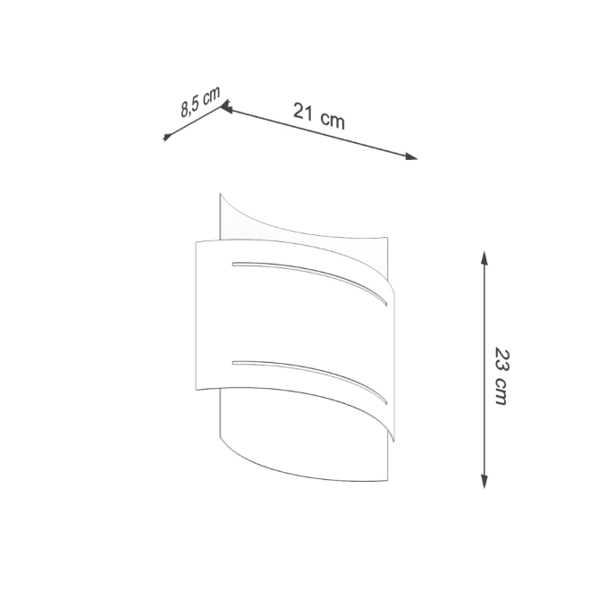 Vägglampa HESTIA vit